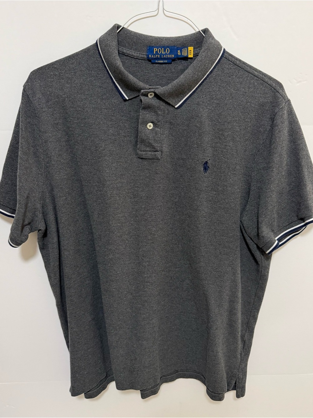 Polo by Ralph Lauren Men's Dark Gray Tipped Polo Shirt
